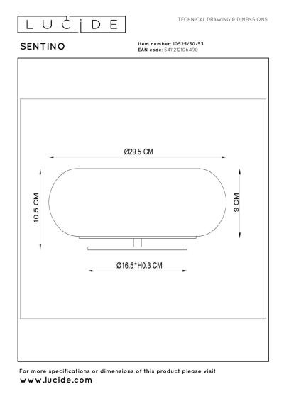 Lucide SENTINO - Table lamp - Ø 29,5 cm - 3xG9 - Orange
